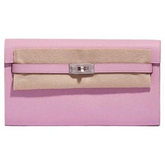 Clutch Hermès Kelly To Go in Mauve Sylvestre Epsom