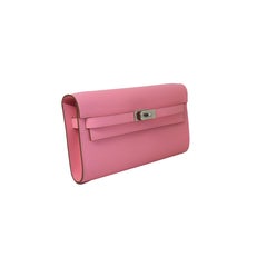 Hermes Kelly To Go Palladium Hardware Rose Confetti