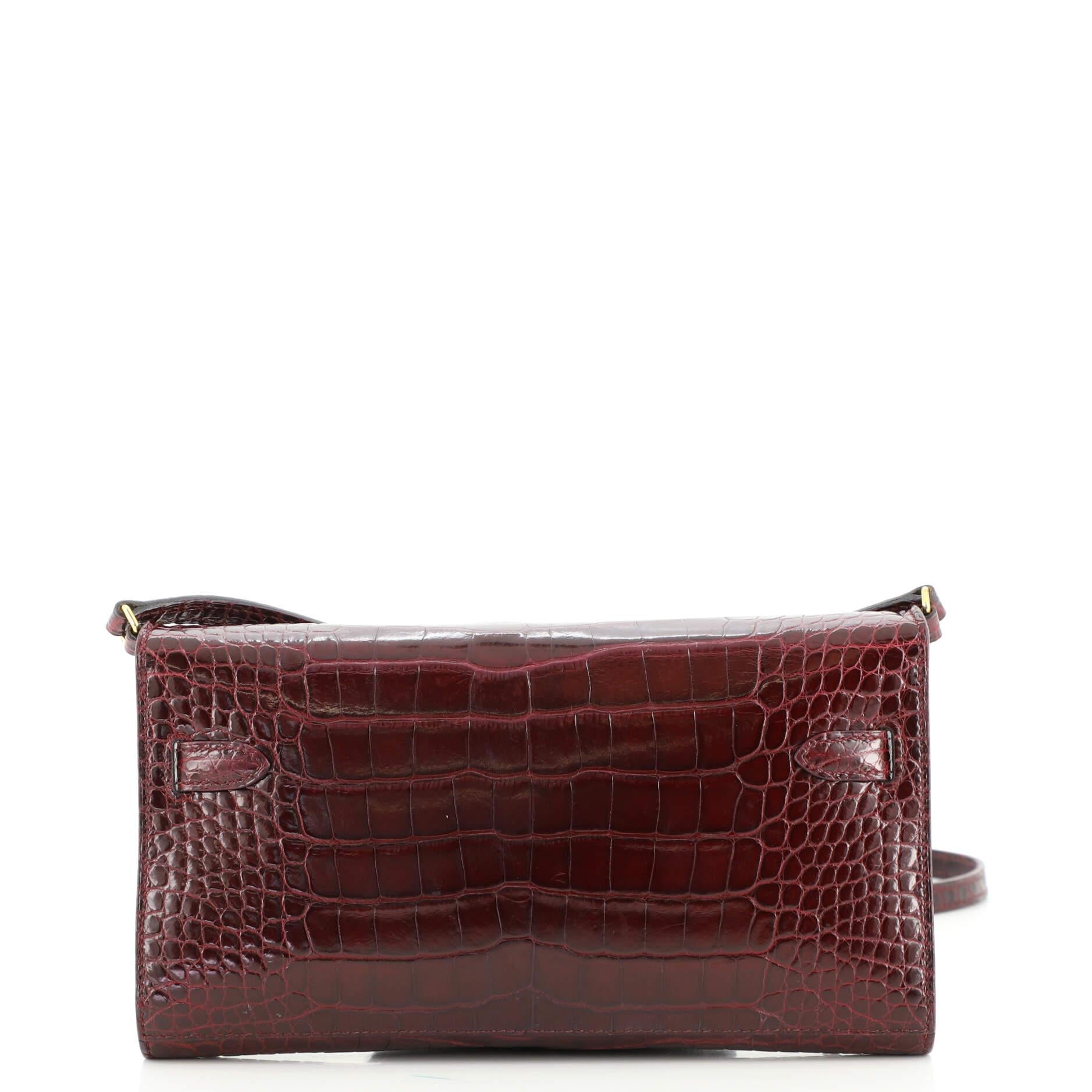 Hermes Kelly To Go Wallet Alligator In Good Condition In NY, NY