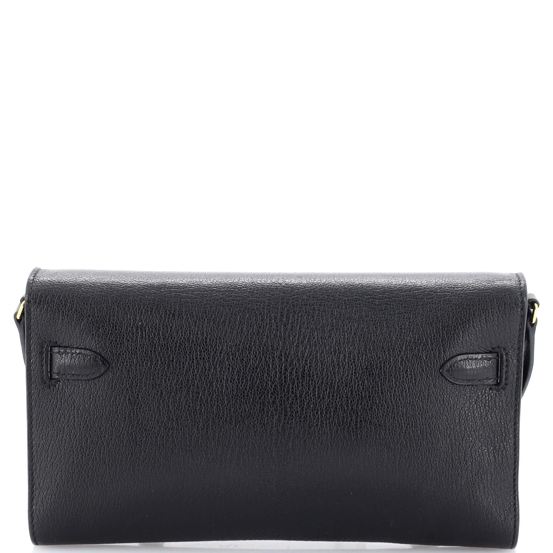 Hermes Kelly To Go Wallet Chevre Mysore In Good Condition In NY, NY