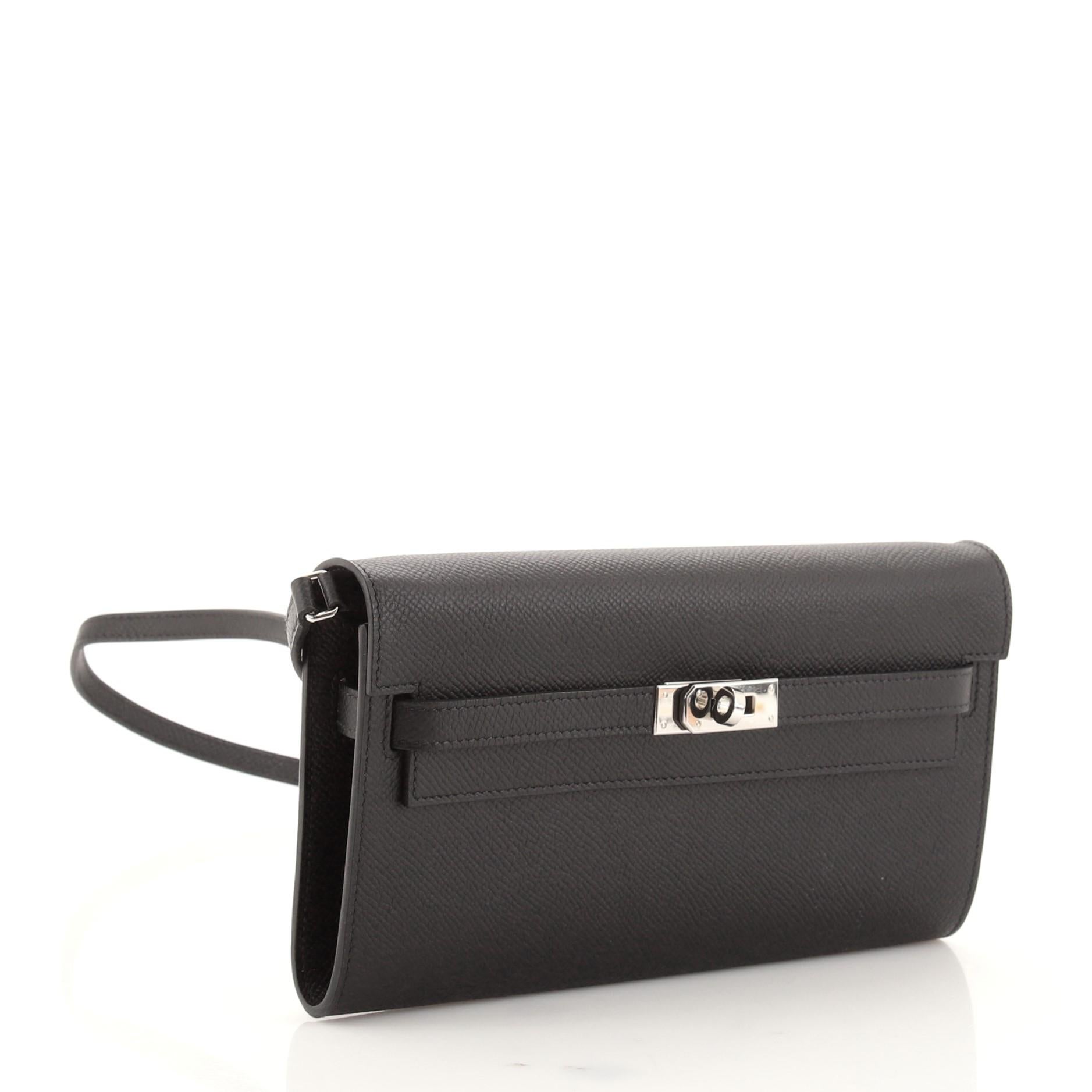Black Hermes Kelly To Go Wallet Epsom