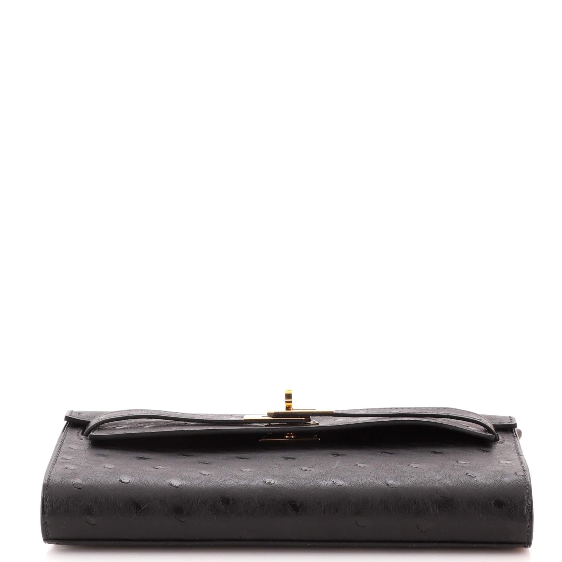 Women's or Men's Hermes Kelly To Go Wallet Ostrich