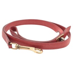 Correa para perro Hermès Kelly Togo de cuero rojo