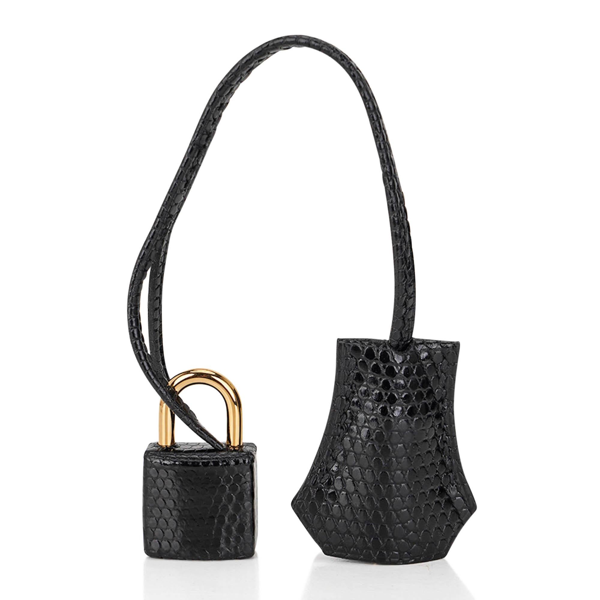 Hermes Kelly Touch 25 Retourne Tasche Schwarz Eidechse Togo Leder Gold Hardware im Angebot 1