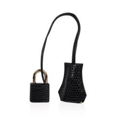 Hermes Kelly Touch 25 Retourne Bag Black Lizard / Togo Permabrass Hardware