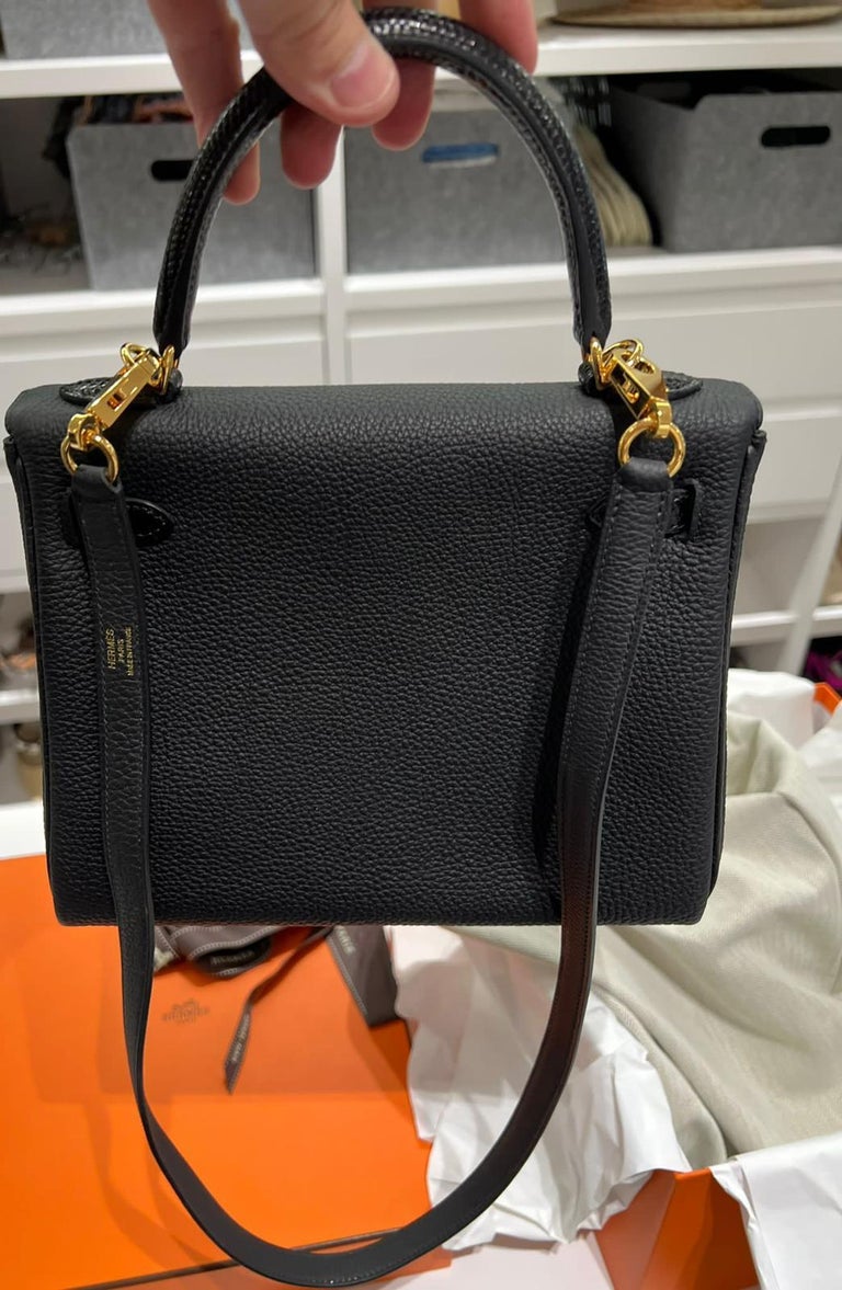 Women's  Hermès Kelly Touch 25  Togo  Noir Limited Edition  For Sale