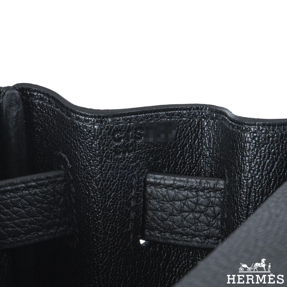 Black Hermès Kelly Touch 28 cm Noir Matte Alligator and Noir Togo GHW