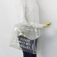 Hermès Kelly Translucent 1997 Souvenir L'exposition Clear 230089 White Vinyl Sat