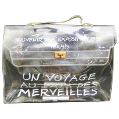 Hermès Kelly Translucent 1997 Souvenir L'exposition Clear 230089 White Vinyl Sat