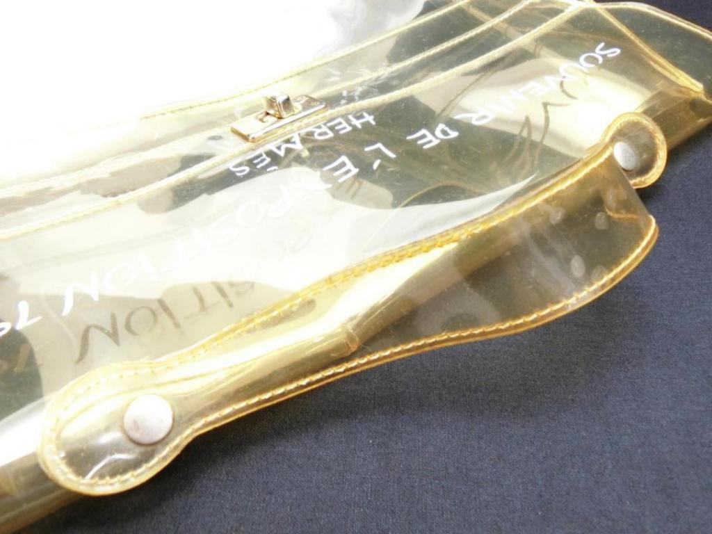 Hermès Kelly Translucent Souvenir 231153 Clear Vinyl Satchel For Sale 6