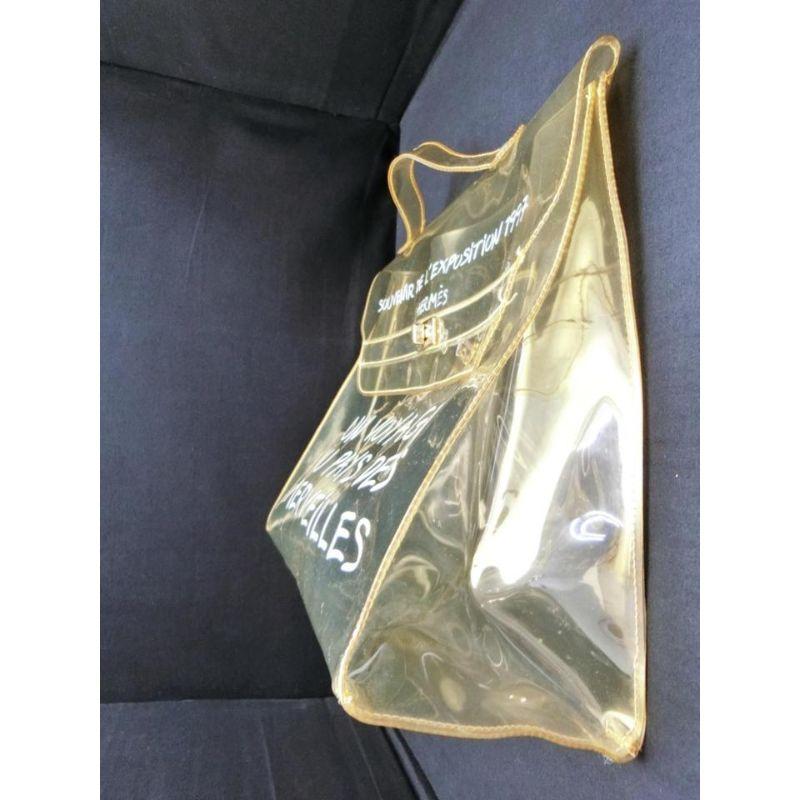 Hermès - Sac à main Kelly Translucent Souvenir 231153 en vinyle transparent Bon état - En vente à Dix hills, NY