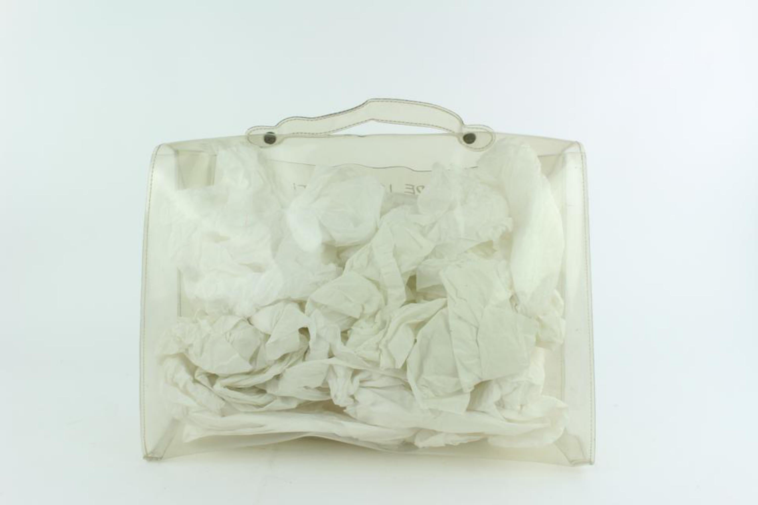 Hermès Kelly Translucent Souvenir Limited Edition 23hz1019 White Vinyl Tote For Sale 3