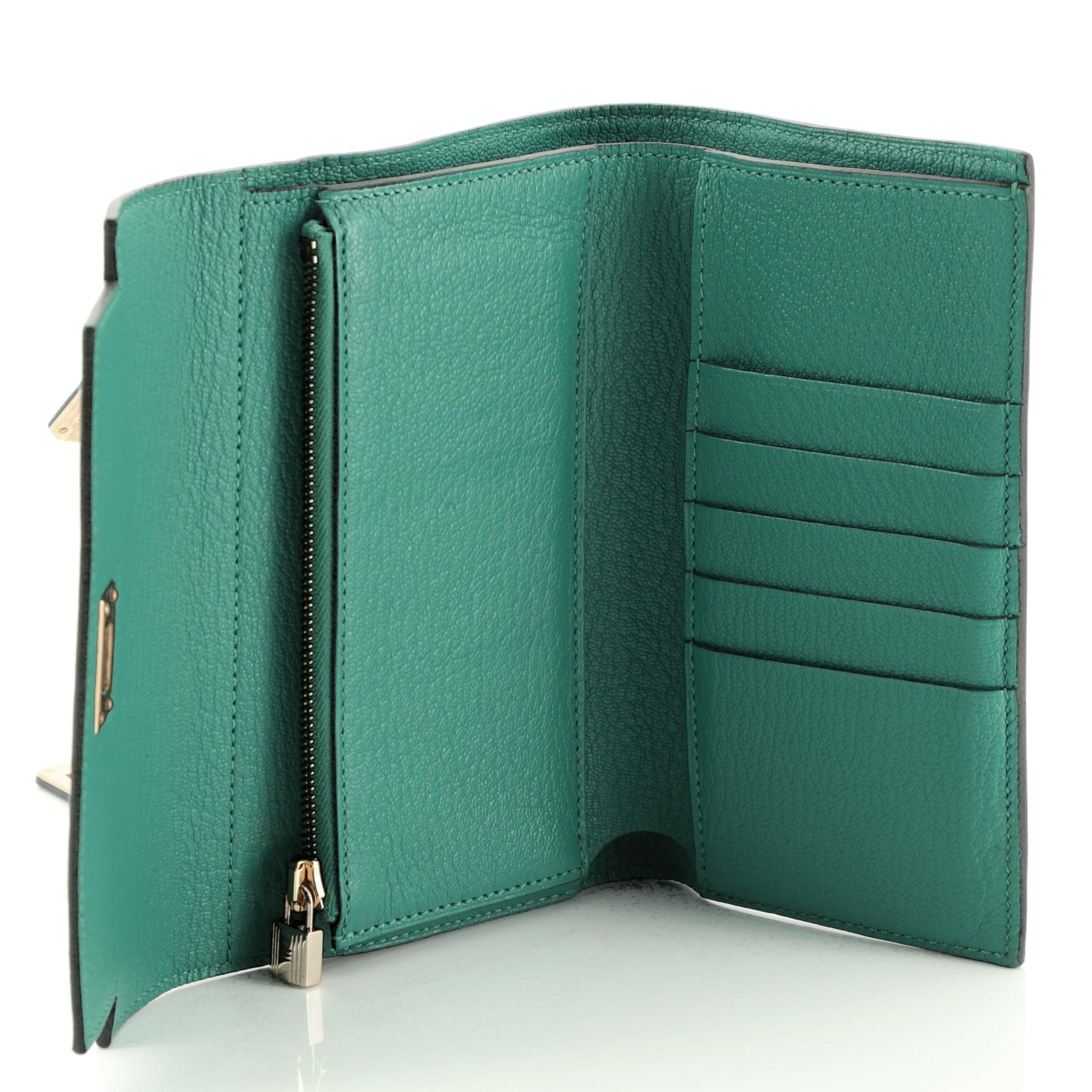Women's or Men's Hermes Kelly Trifold Wallet Chevre Mysore Small