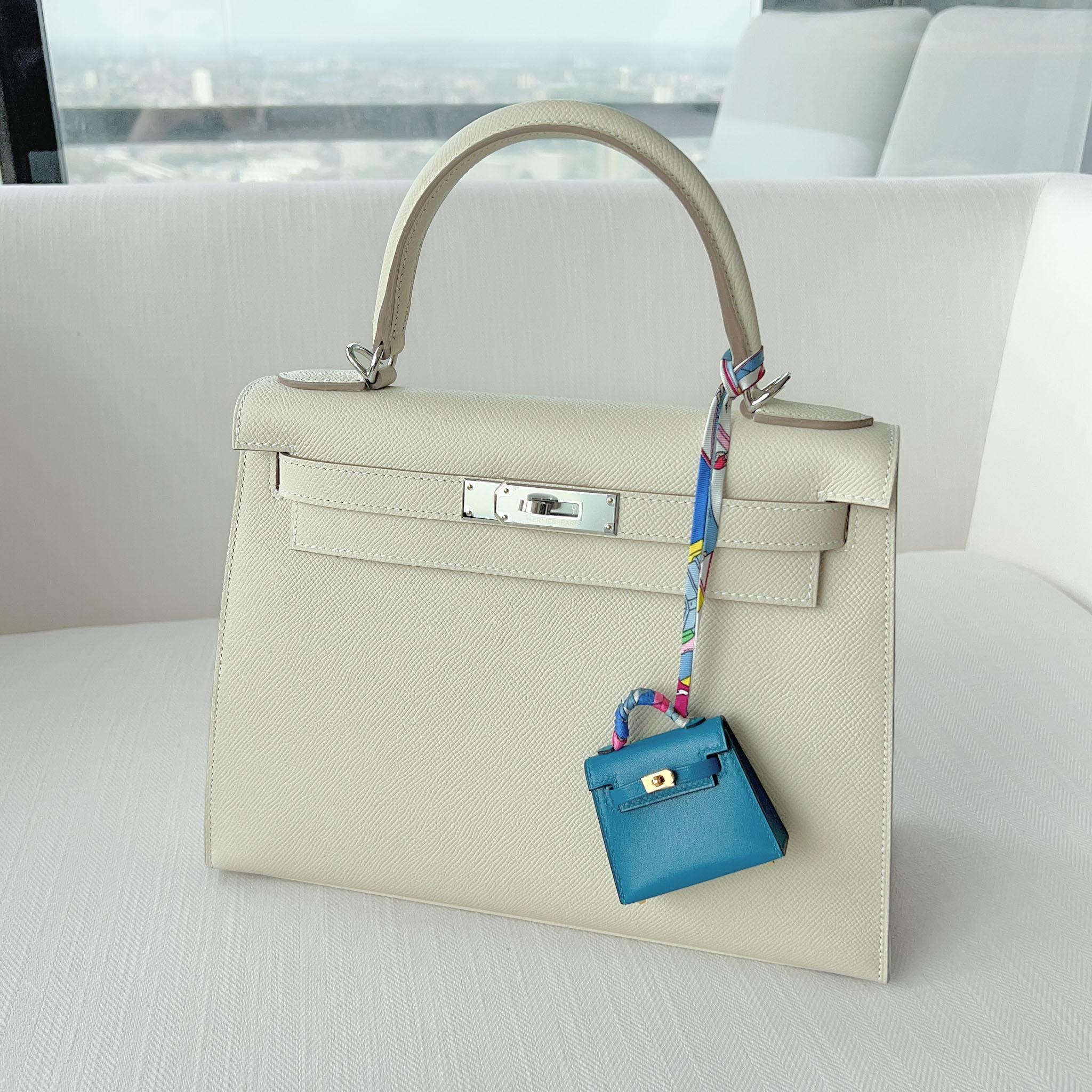 Hermès Mini Kelly Twilly Bag Charm, Bleu Izmir, Gold Hardware, Brand New 1