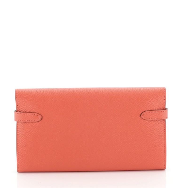 Hermes Kelly Wallet Epsom Long  In Good Condition In NY, NY