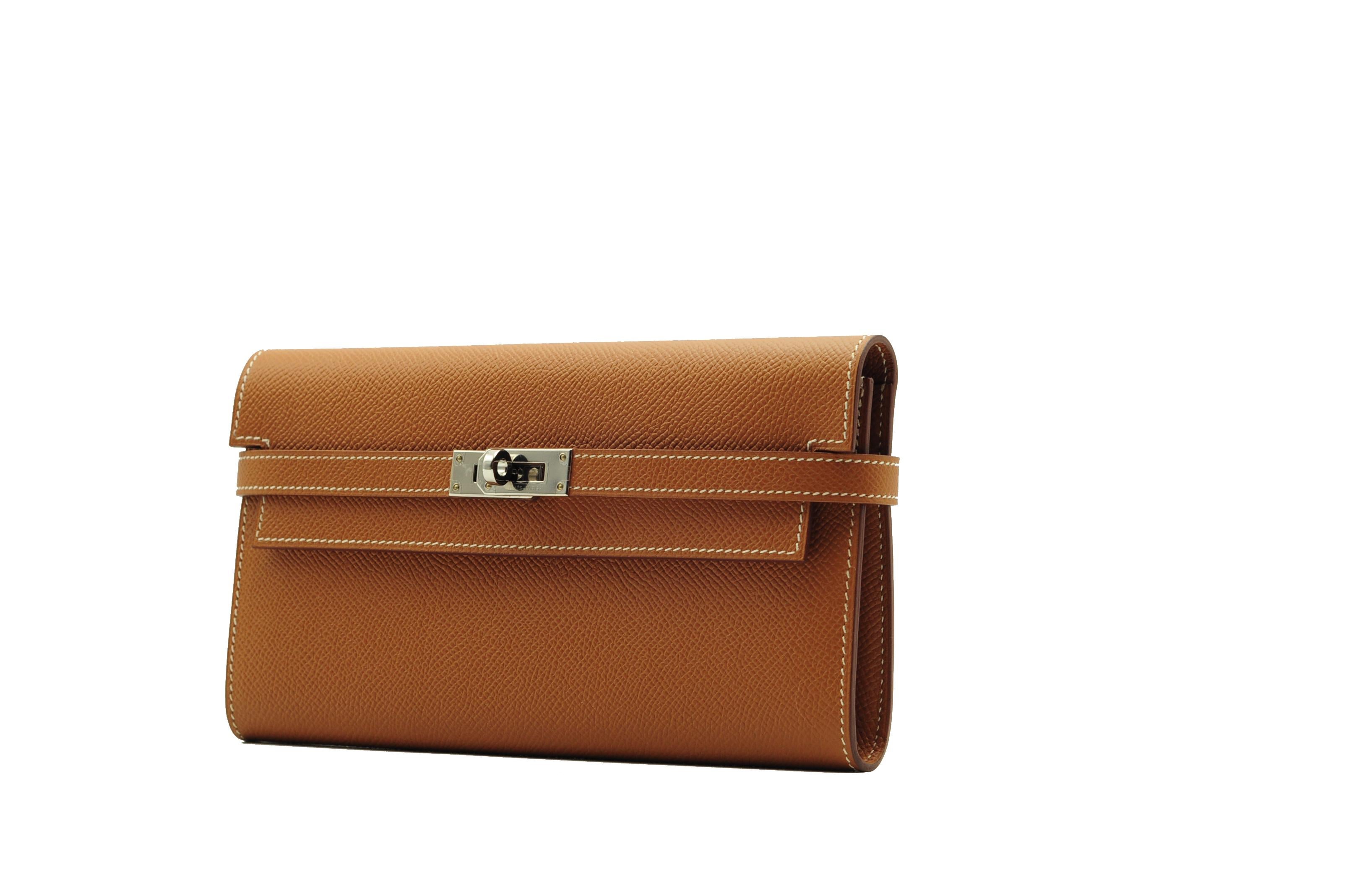 hermes kelly wallet gold