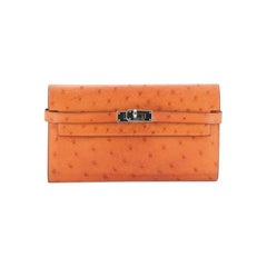Hermes Kelly Wallet Ostrich Long