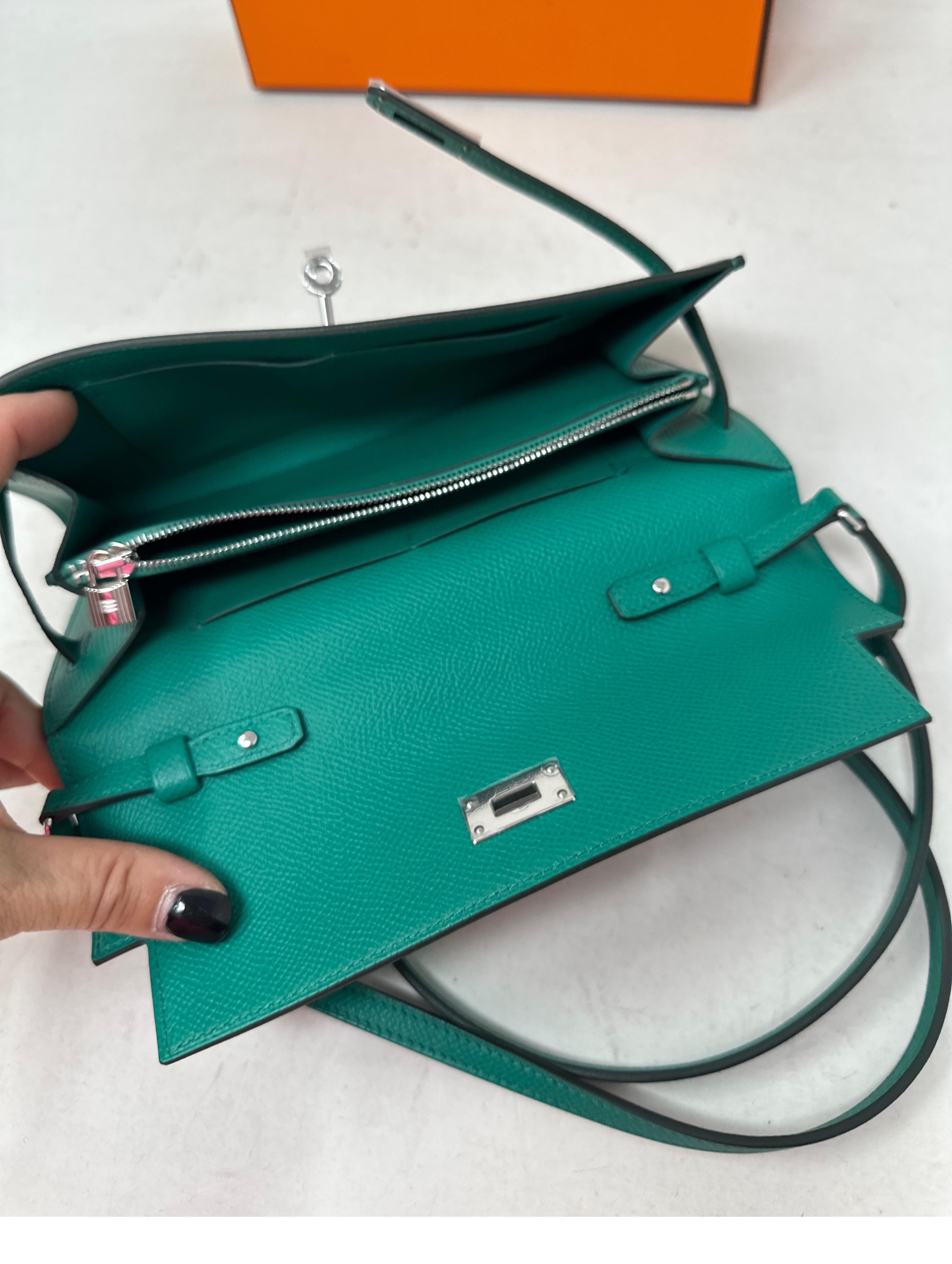 Hermes Kelly Wallet To Go Vert Crossbody Bag 5