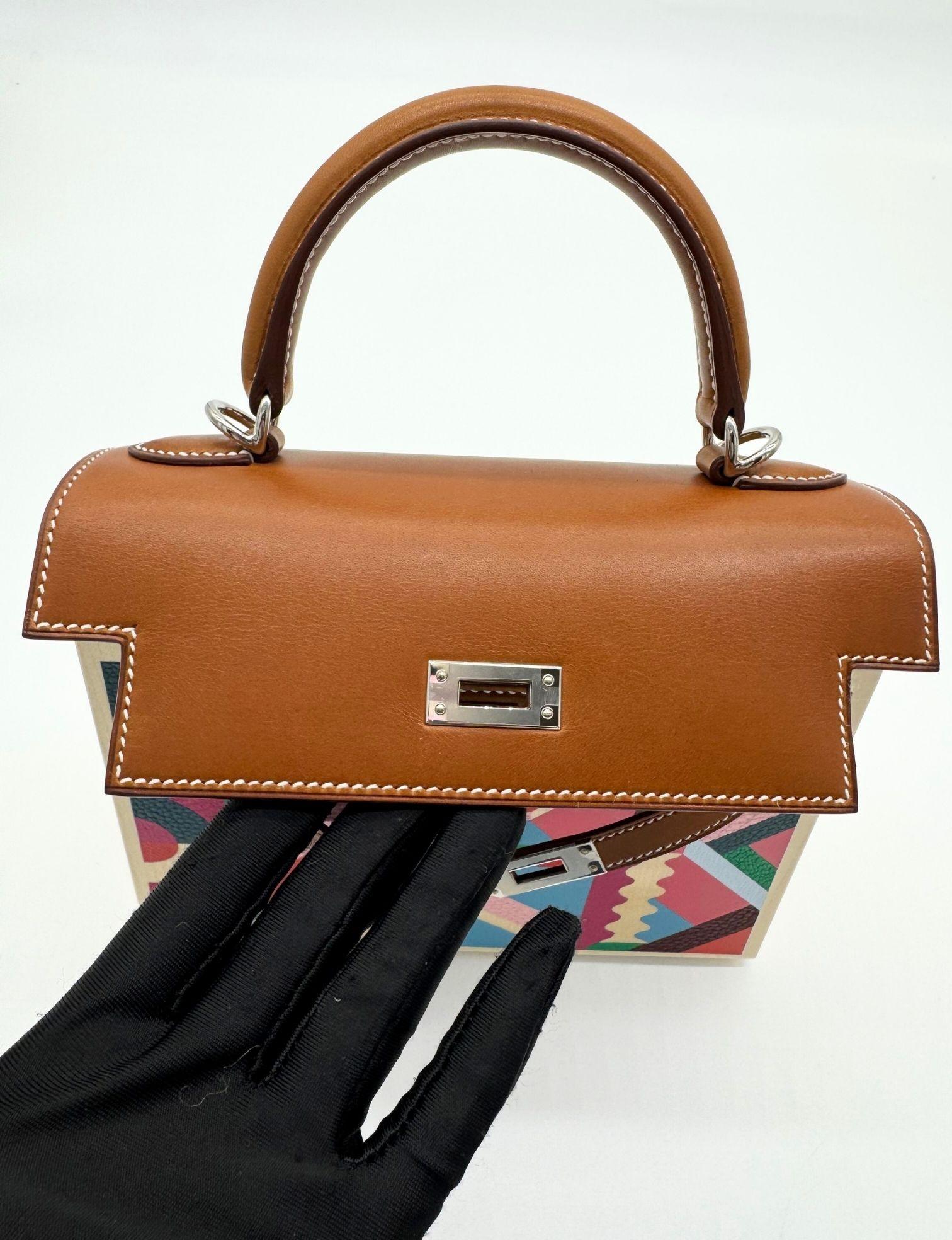 Hermes Kelly Wood Perspective 22 Cavaliere Multicolor NEW im Angebot 11