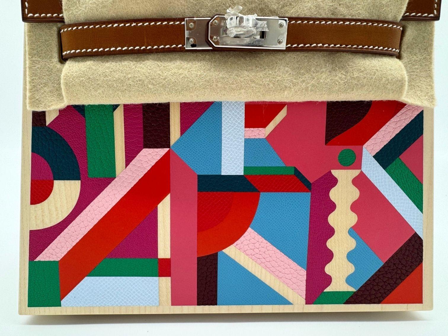 Hermes Kelly Wood Perspective 22 Cavaliere Multicolor NEW im Angebot 12