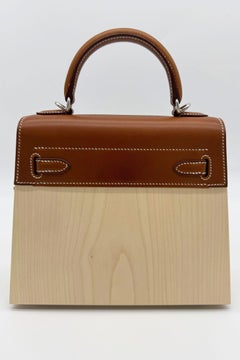 Hermes Kelly Wood Perspective 22 Cavaliere Multicolor NEW