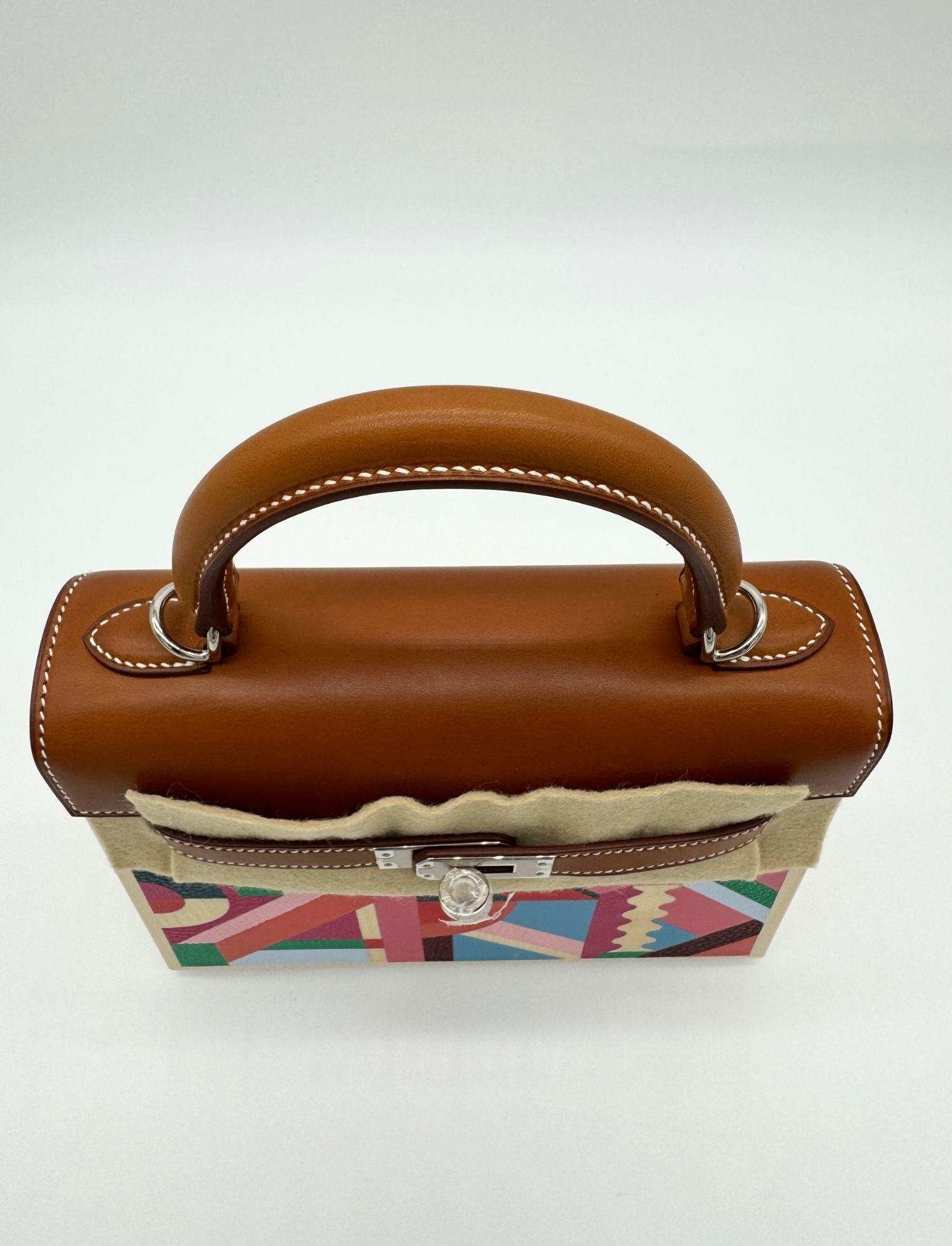 Hermes Kelly Wood Perspective 22 Cavaliere Multicolor NEW im Angebot 1