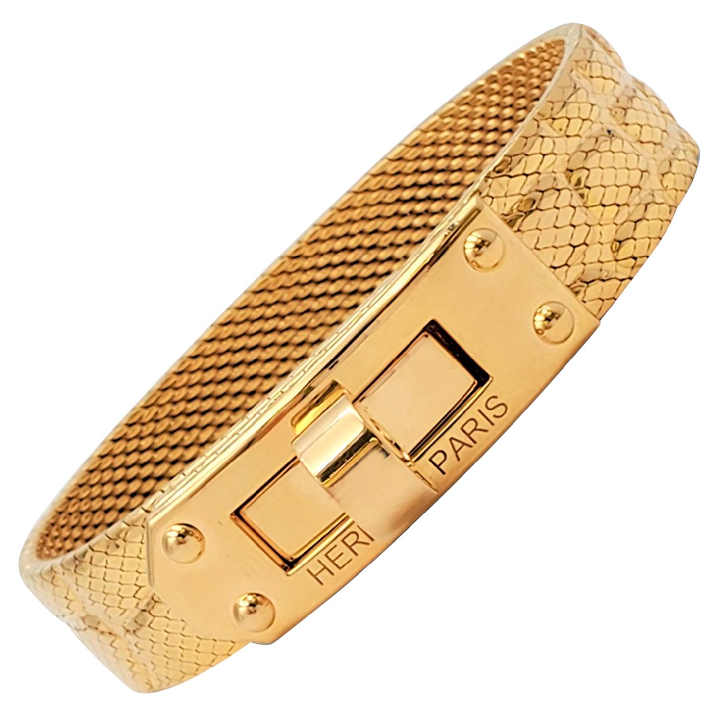 Hermès 'Kelly' Yellow Gold Bracelet, Medium Model