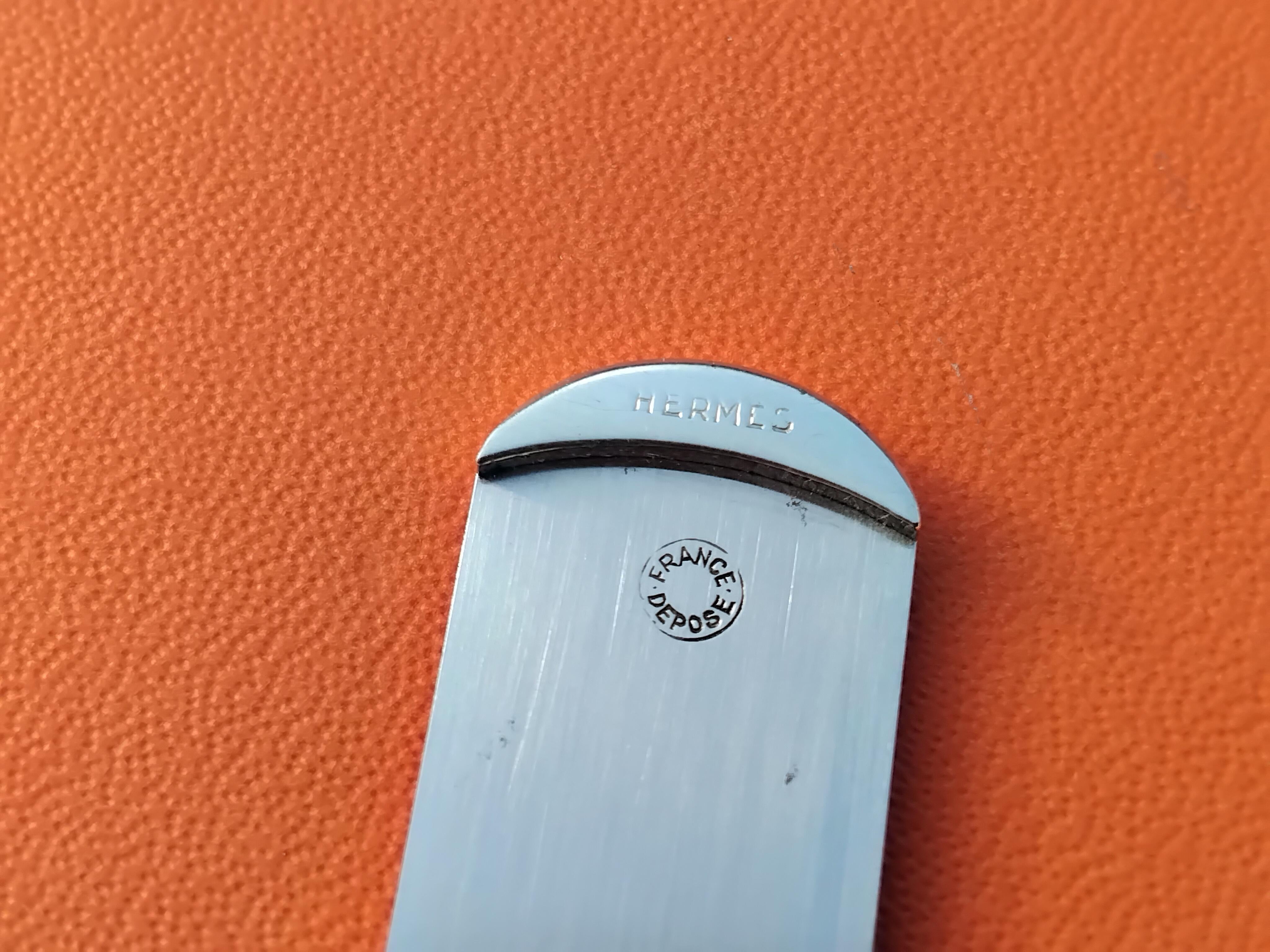 Portachiavi Hermès Louis XV Argento Taglia sigari a ghigliottina in vendita 8