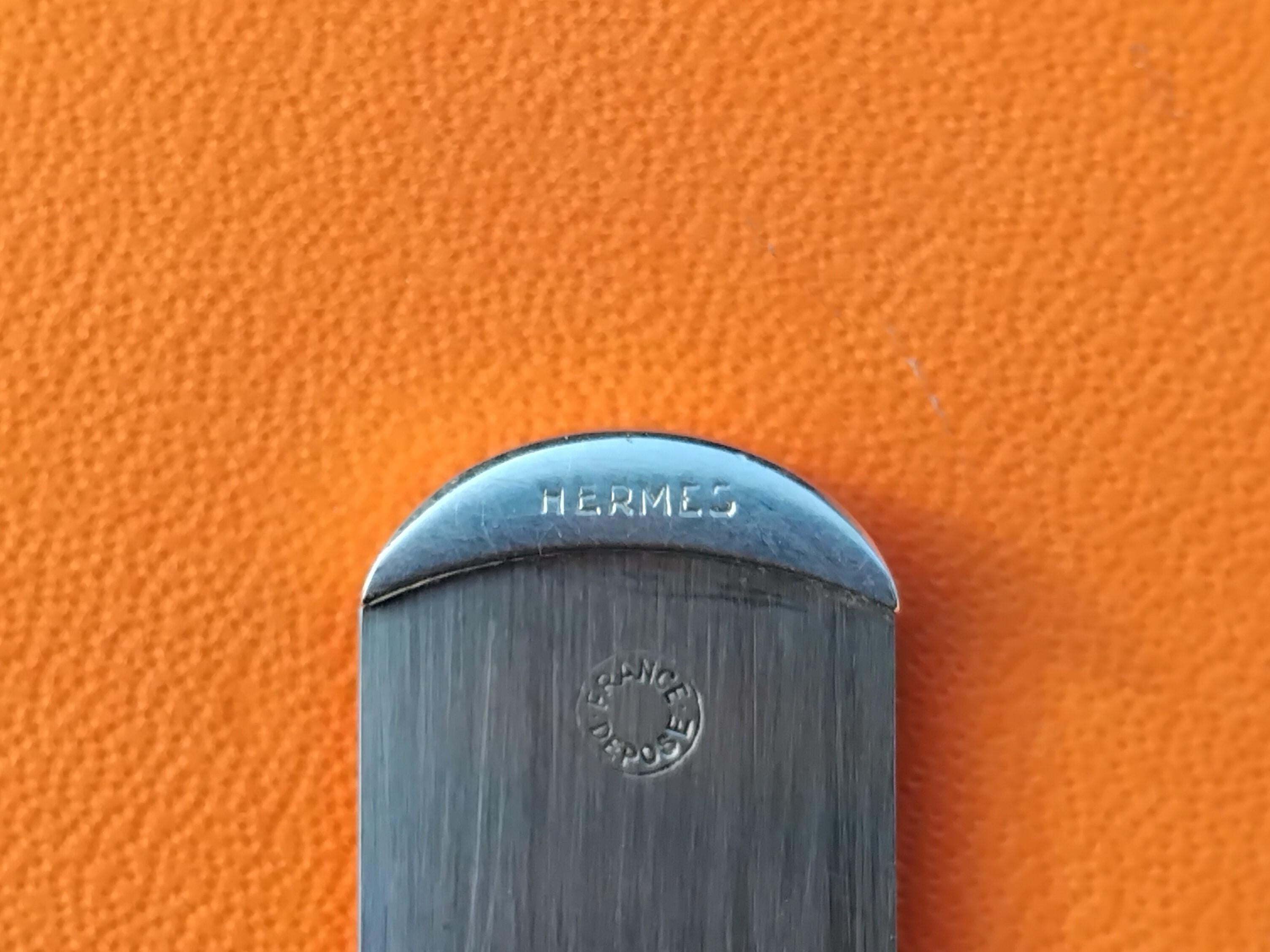 Portachiavi Hermès Louis XV Argento Taglia sigari a ghigliottina in vendita 9