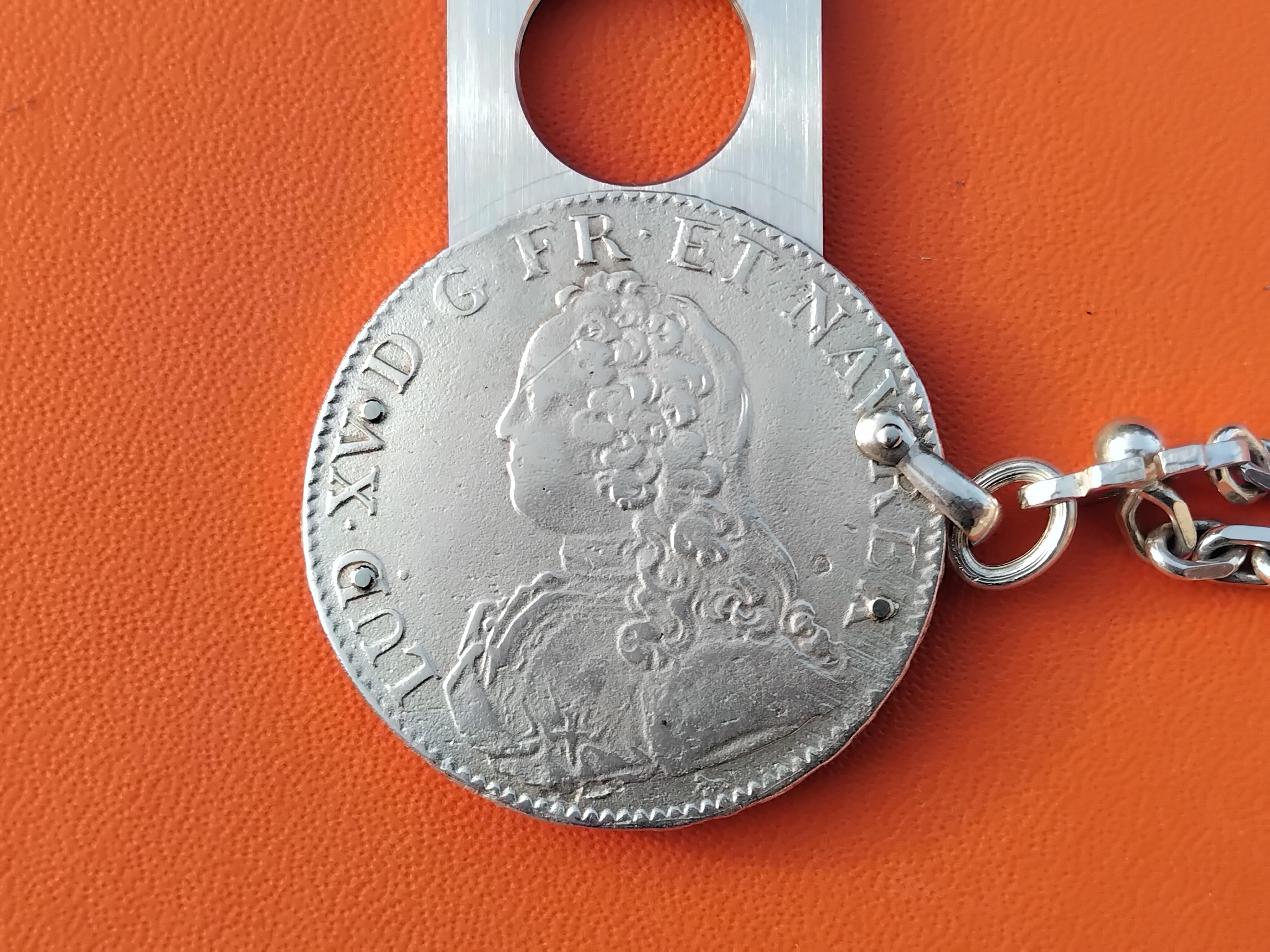 Portachiavi Hermès Louis XV Argento Taglia sigari a ghigliottina in vendita 10