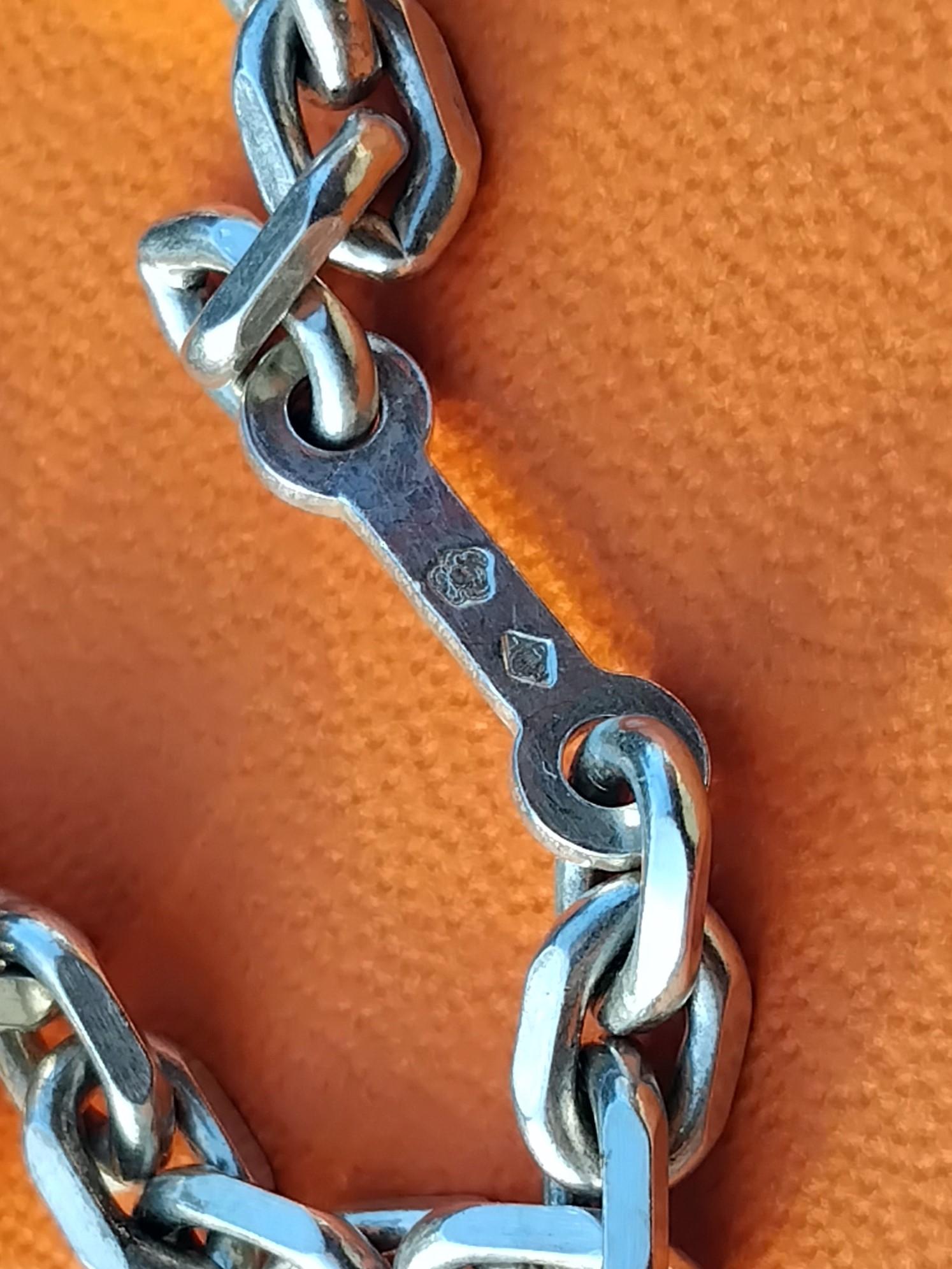 Portachiavi Hermès Louis XV Argento Taglia sigari a ghigliottina in vendita 3