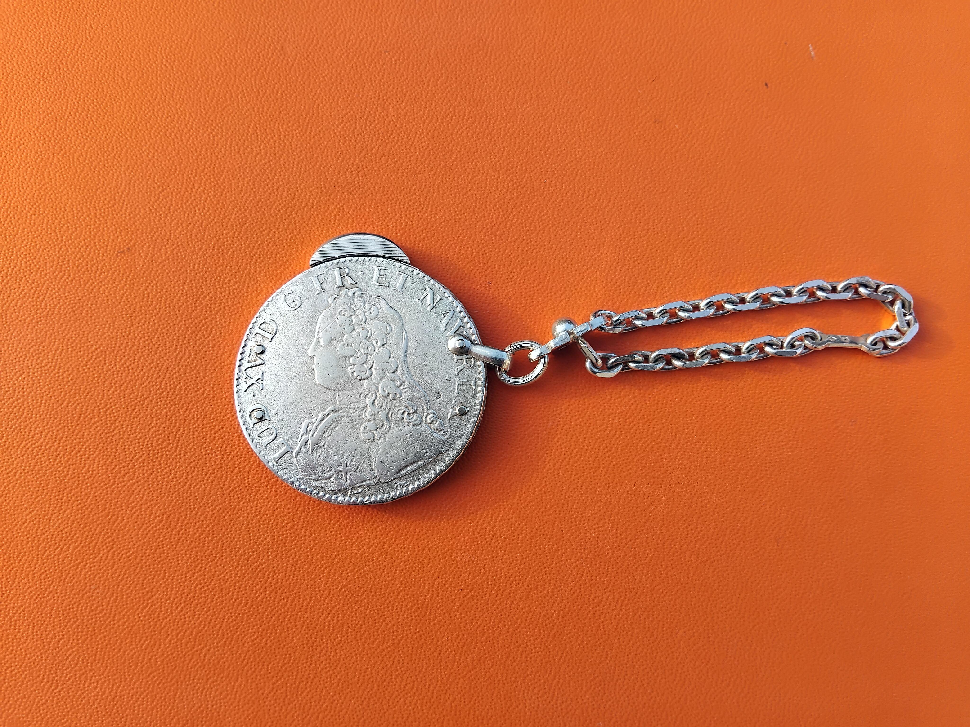 Portachiavi Hermès Louis XV Argento Taglia sigari a ghigliottina in vendita 4