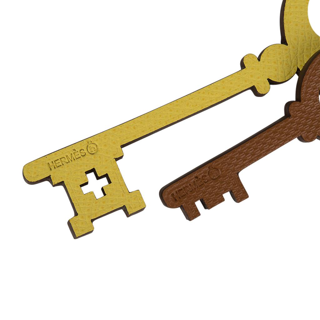 Hermes Key Ring Reversible Key Charms Petite h Limited Edition For Sale 1
