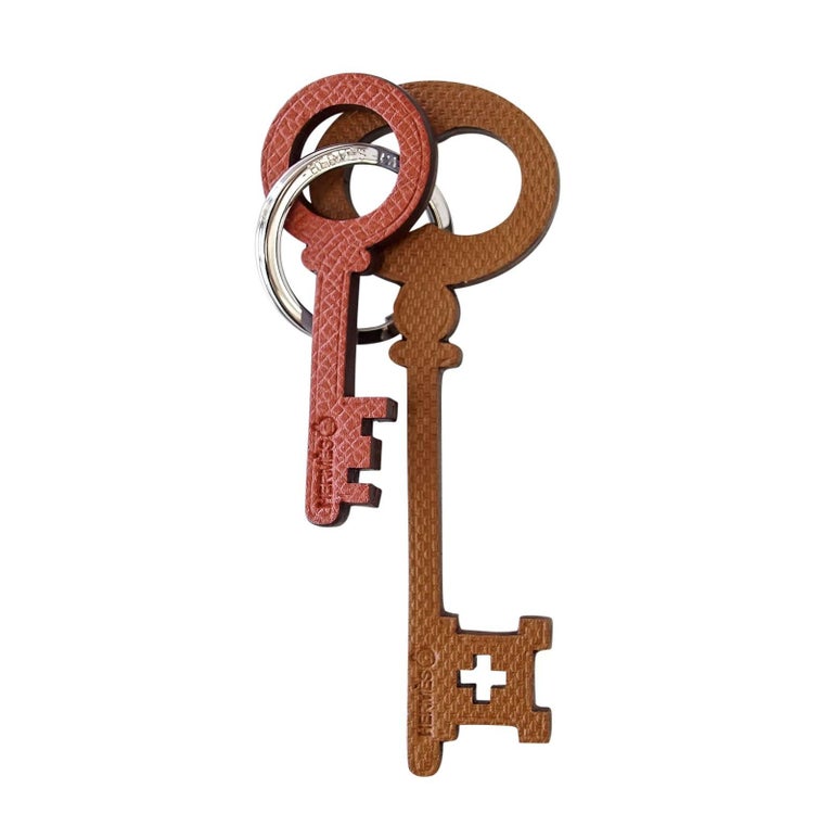 Hermes Key Ring Petite h Reversible Color Key Charms For Sale at 1stdibs