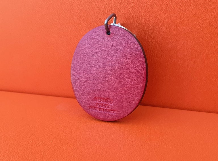Hermès Keychain Key Holder Ladybird Charm Leather and Silver for Kelly