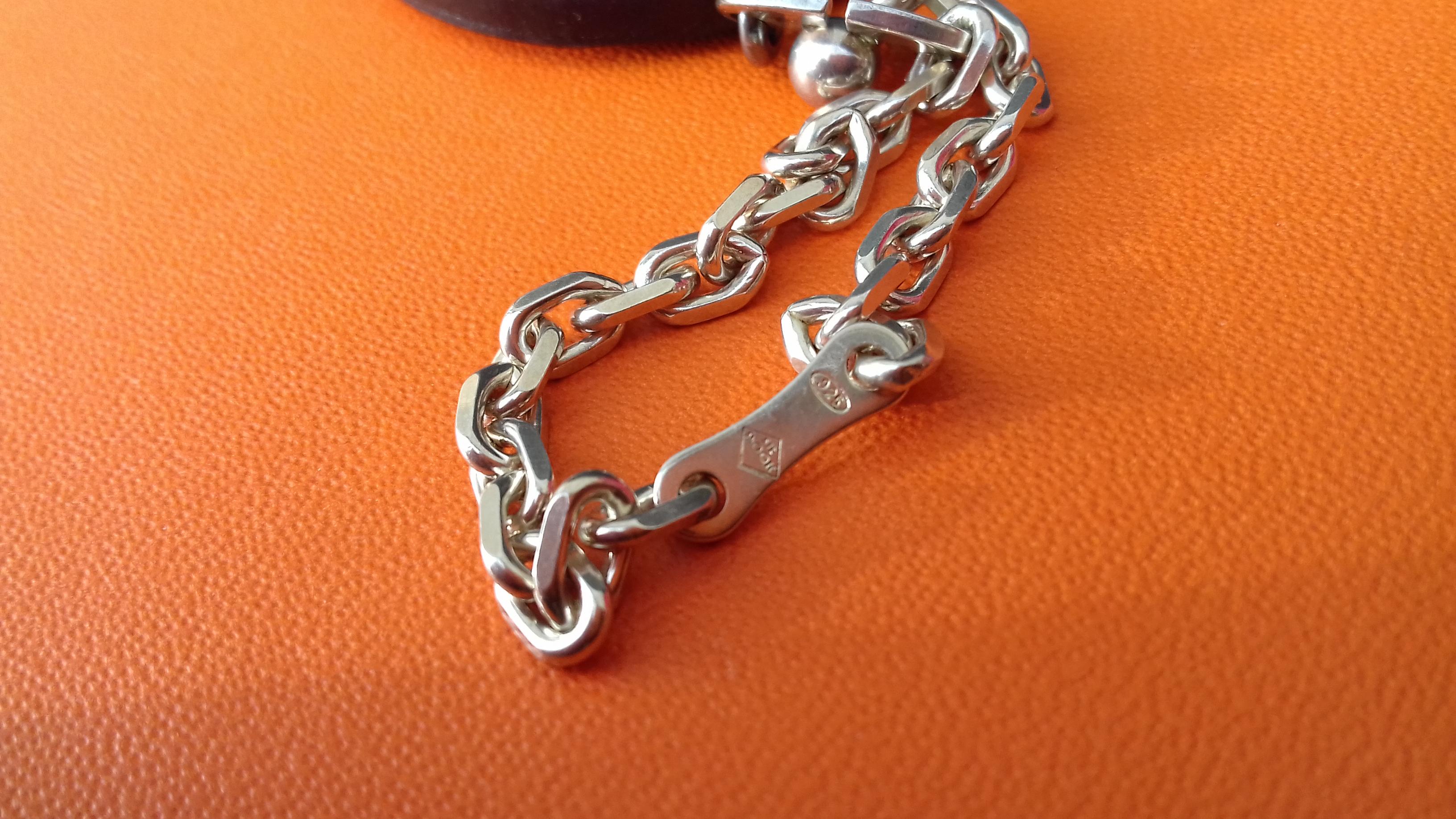 Hermès Keychain Key Holder Ladybug Charm Leather and Silver for Kelly Birkin Bag 1