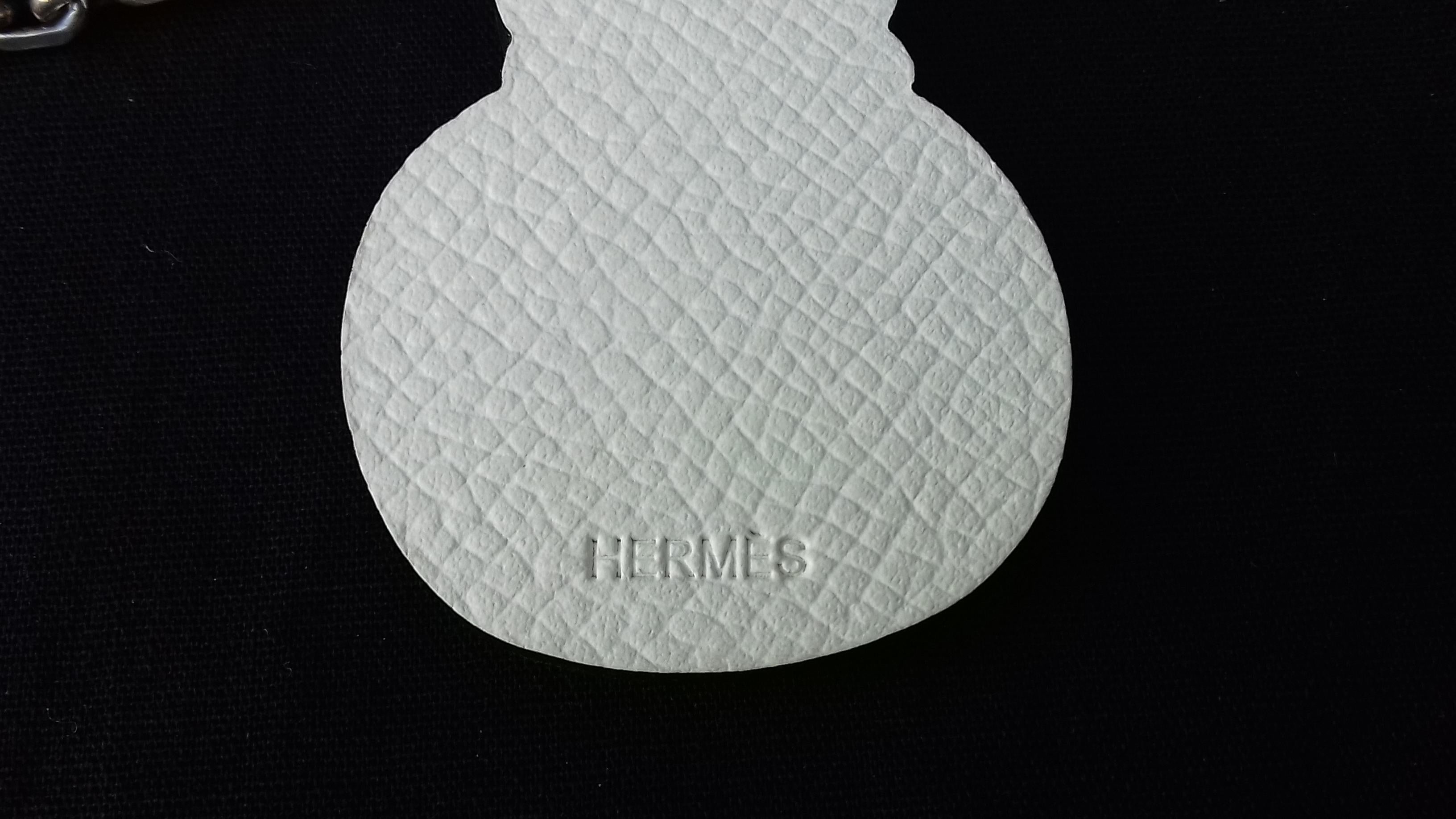 Women's Hermès Keychain Key Holder Winter Snowman Charm for Kelly Birkin bags