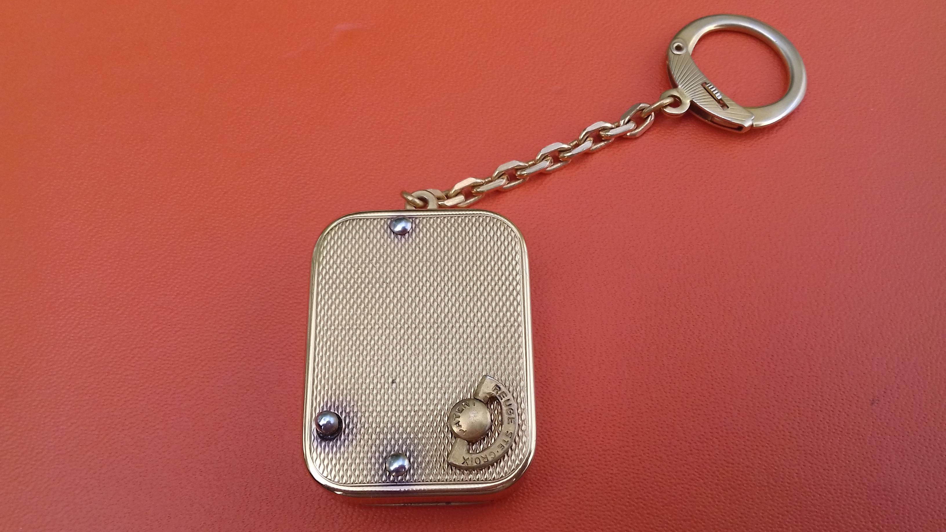 Hermès Keychain Key Ring Key Holder Reuge Sainte Croix Music Box 6