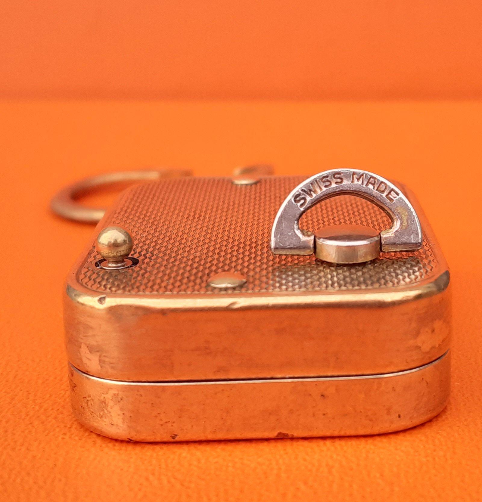 Hermès Keychain Key Ring Key Holder Reuge Sainte Croix Music Box 8