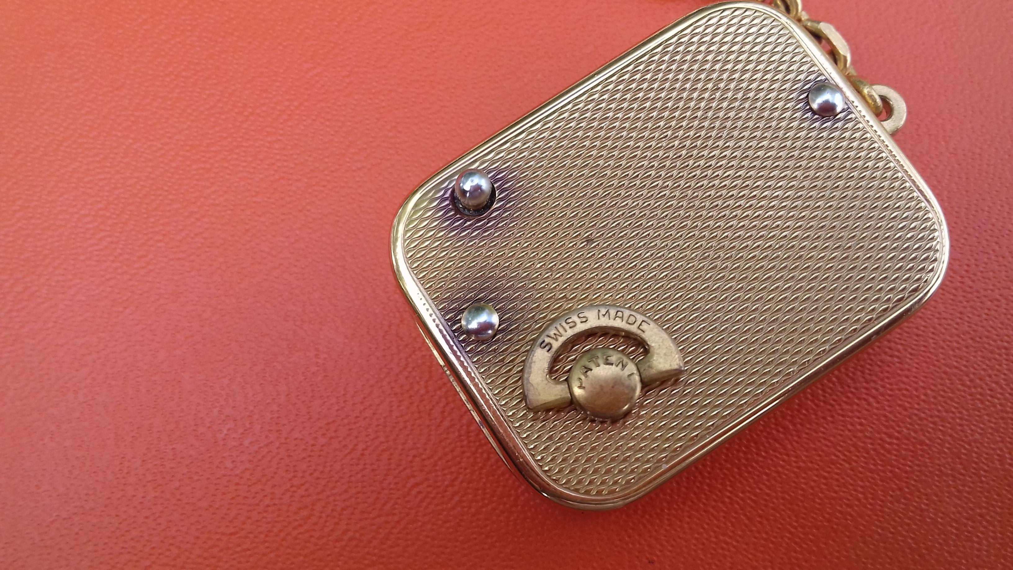 Hermès Keychain Key Ring Key Holder Reuge Sainte Croix Music Box 9