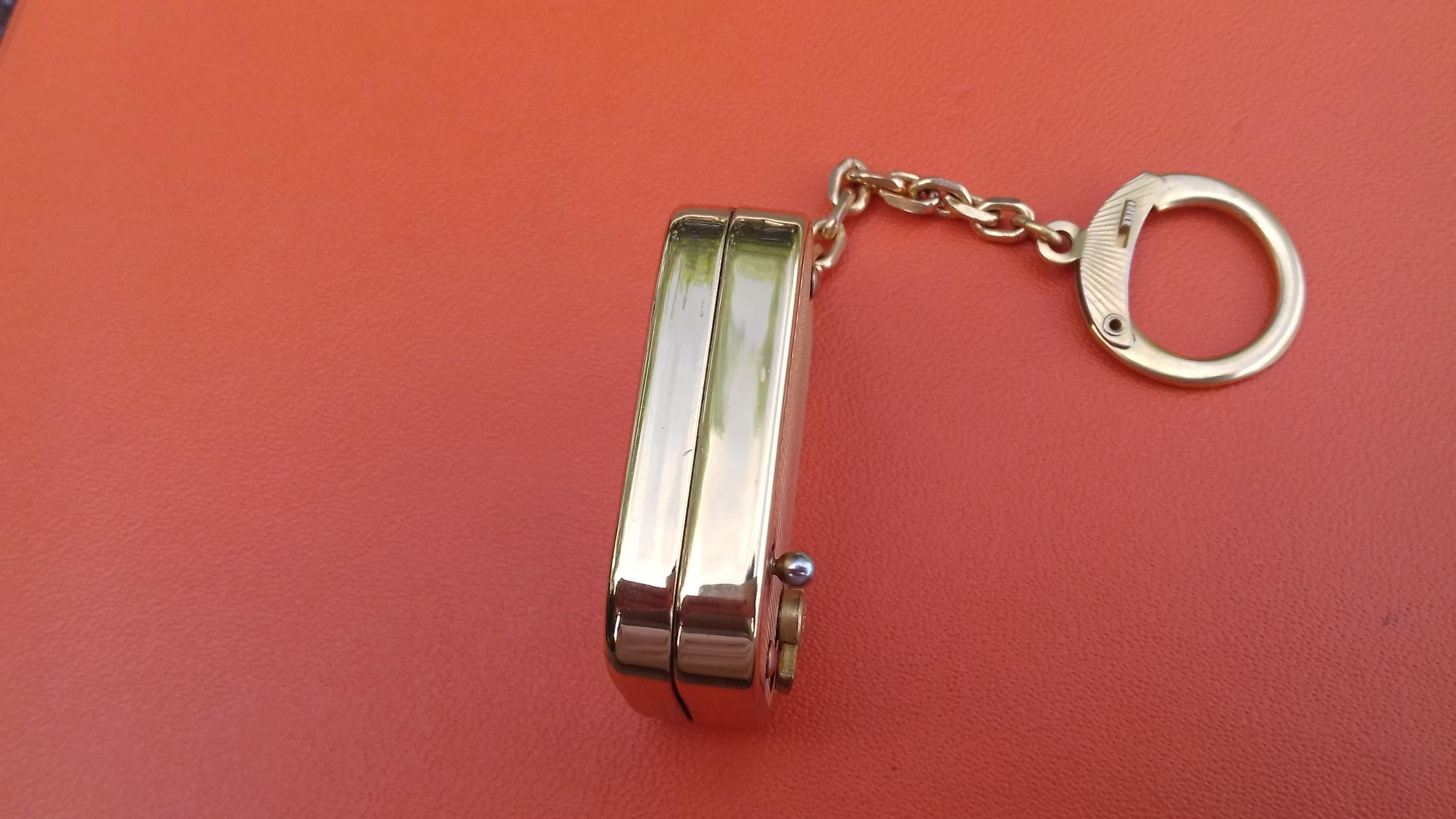 Women's or Men's Hermès Keychain Key Ring Key Holder Reuge Sainte Croix Music Box