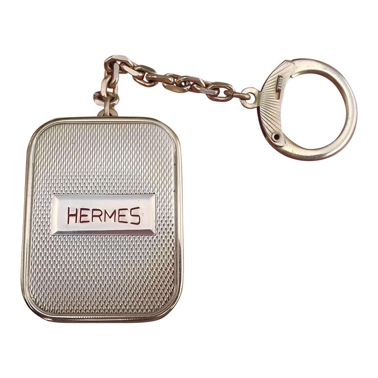 Hermès Keychain Key Ring Key Holder Reuge Sainte Croix Music Box at 1stDibs  | reuge ste croix music box keychain