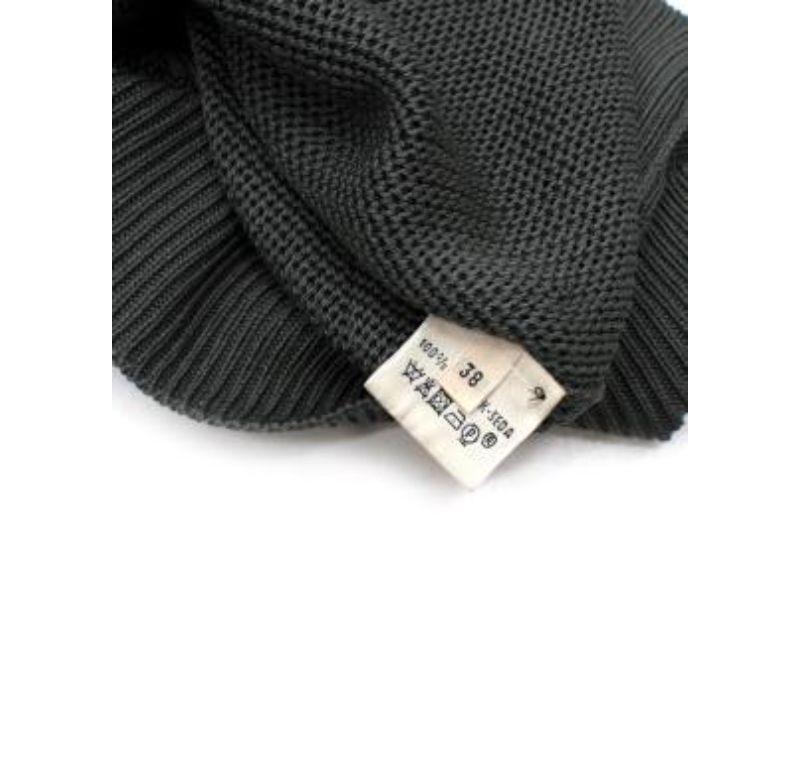Hermes Khaki Knitted Off Shoulder Vest For Sale 4