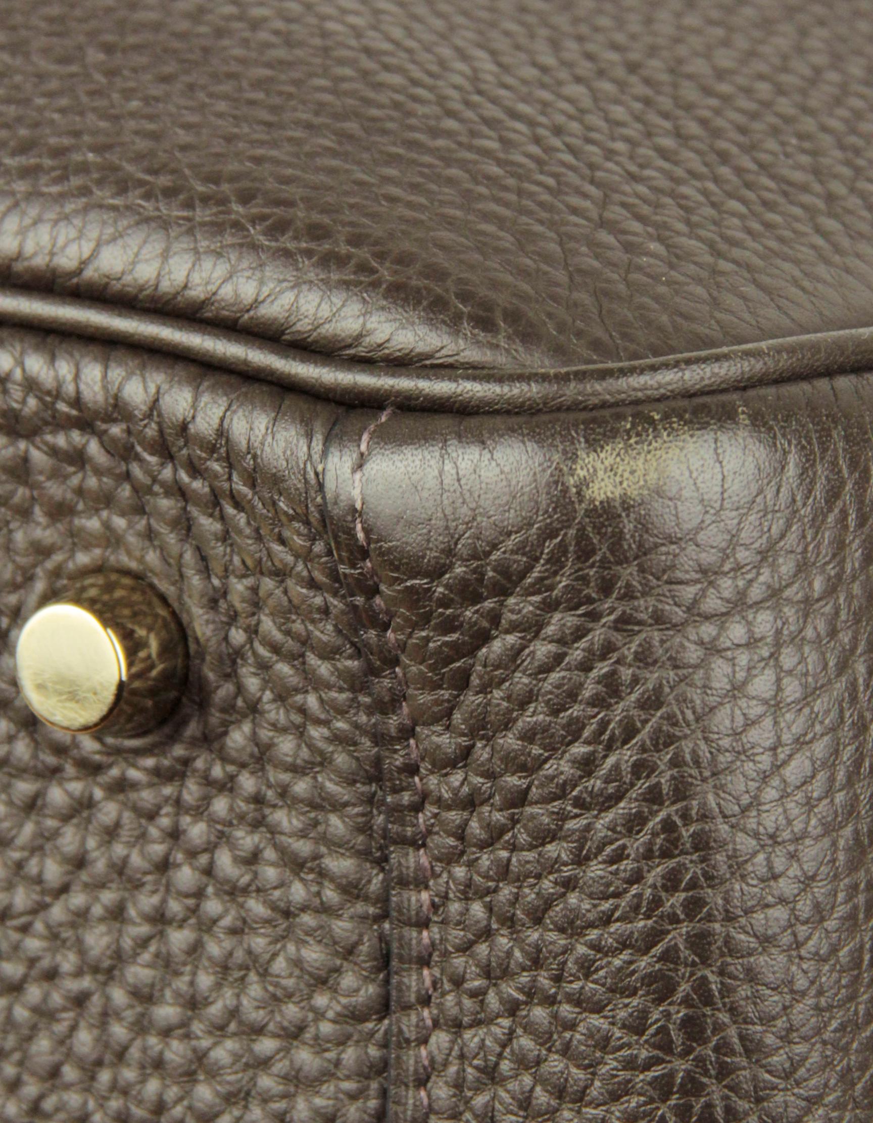 Hermes Khaki Taurillon Clemence Leather 34cm Lindy Shoulder Bag 5