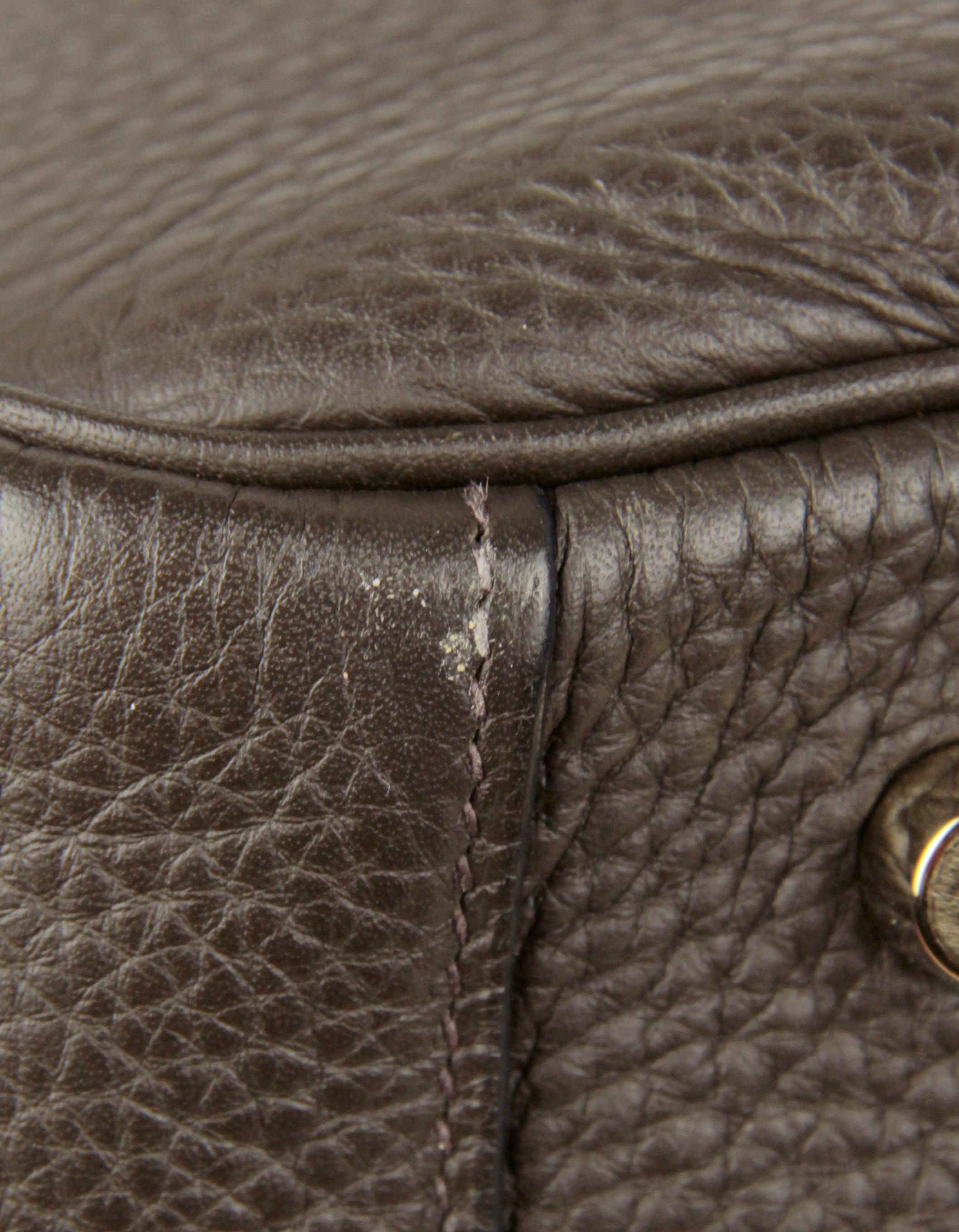 Hermes Khaki Taurillon Clemence Leather 34cm Lindy Shoulder Bag 4