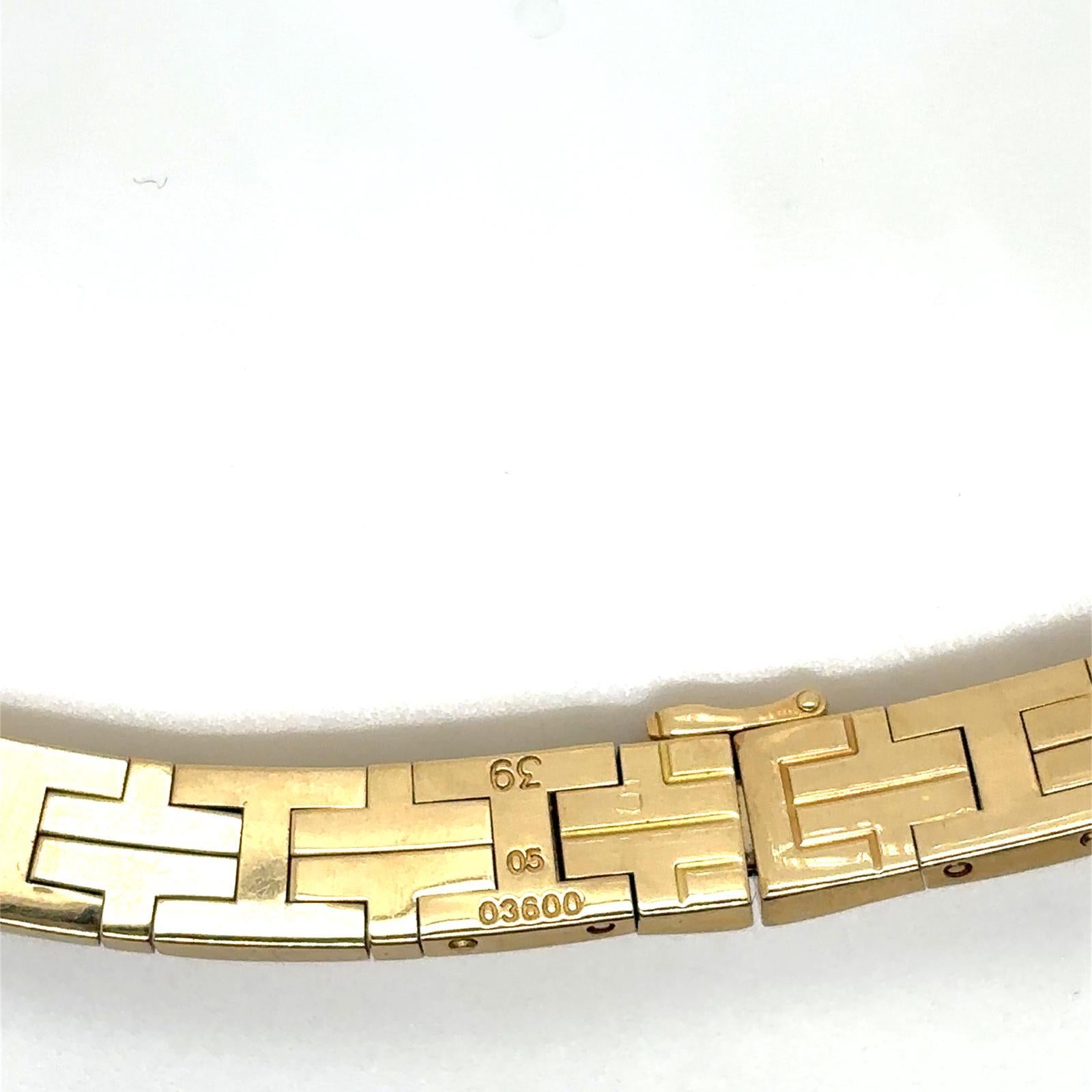 Hermès Kilim 18 Karat Gelbgold Vintage Halsband Halskette im Angebot 5