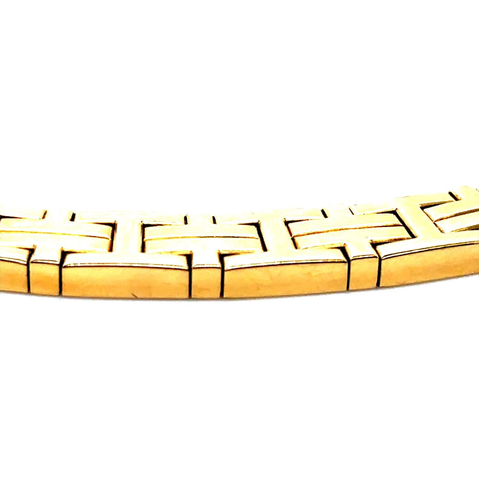 Hermès Kilim 18 Karat Gelbgold Vintage Halsband Halskette im Angebot 6