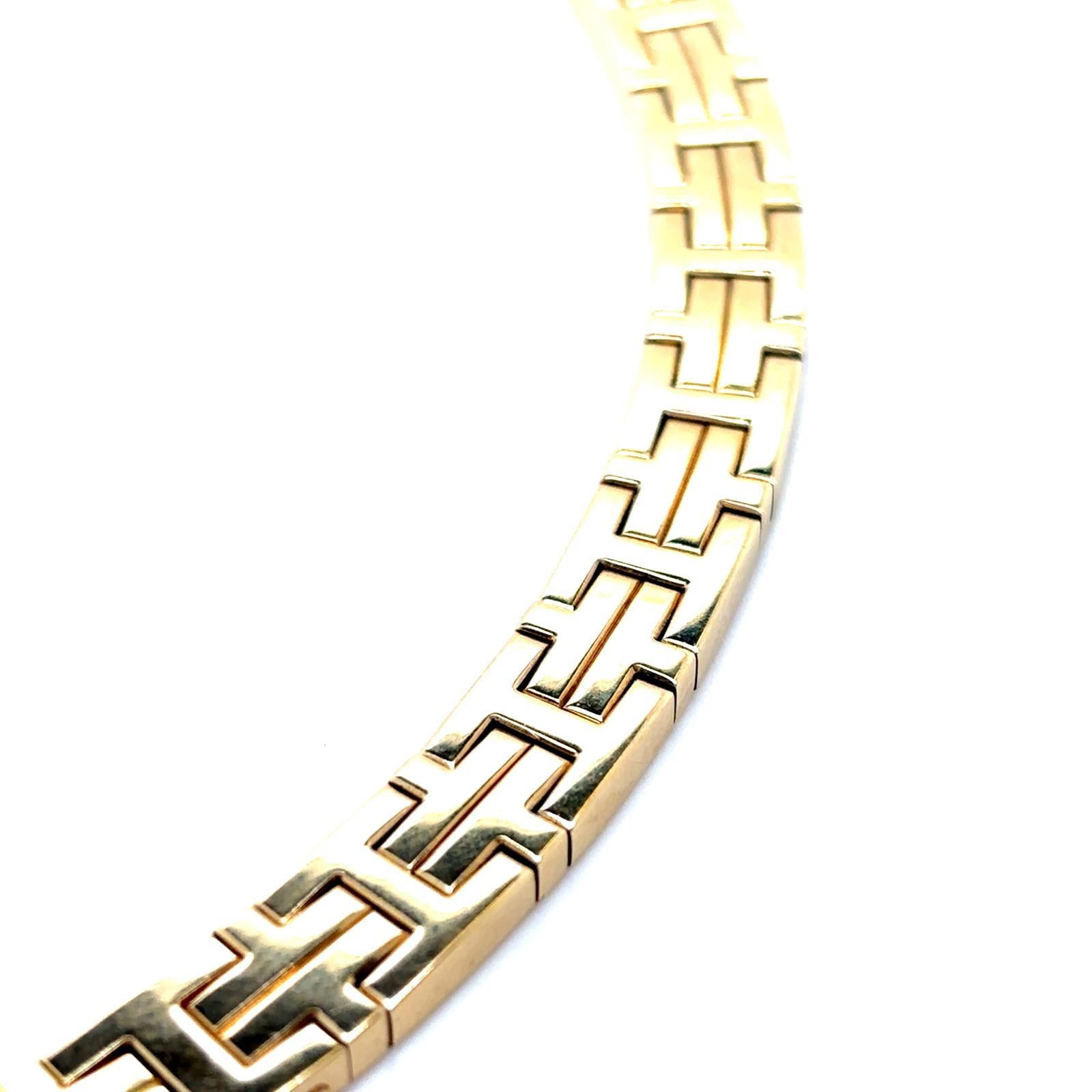 Hermès Kilim 18 Karat Gelbgold Vintage Halsband Halskette im Angebot 7