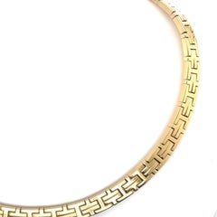 Hermès Kilim 18 Karat Yellow Gold Vintage Collar Necklace