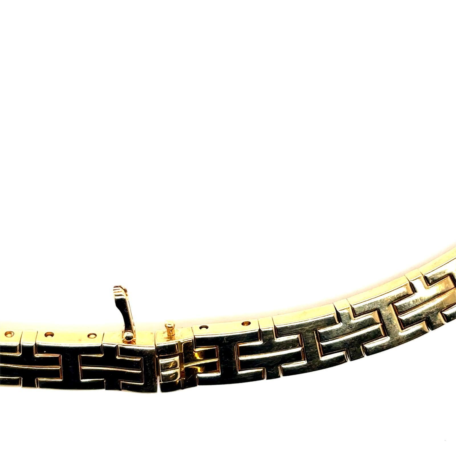 Hermès Kilim 18 Karat Gelbgold Vintage Halsband Halskette im Angebot 2